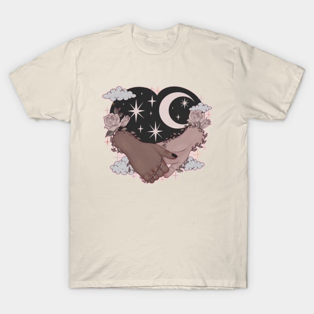 Together Like The Moon And Stars [pnk] T-Shirt by chiaraLBart